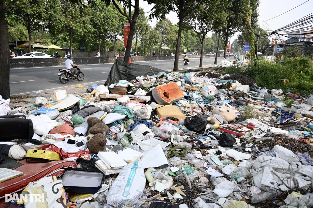 Bãi rác tự phát bốc mùi nồng nặc ven đại lộ Phạm Văn Đồng ở TPHCM - 1