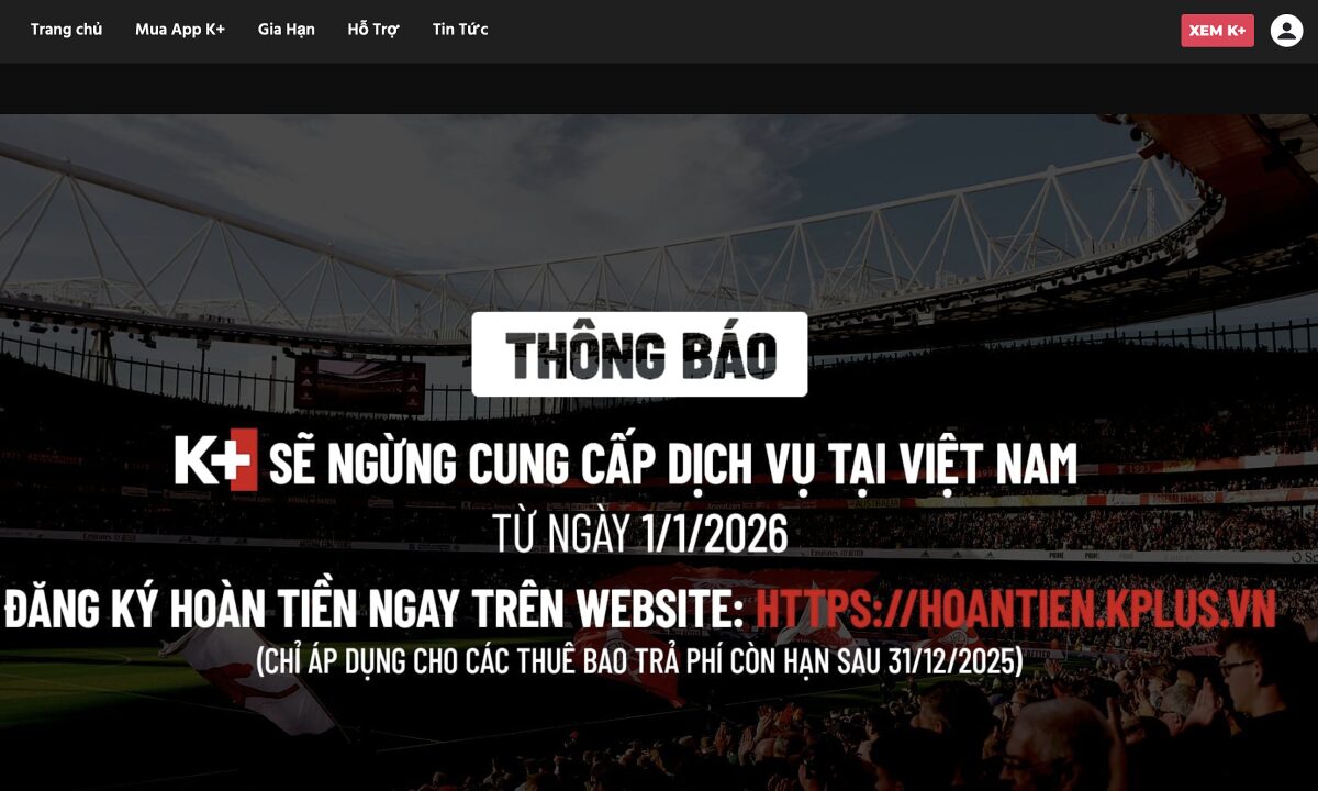 Truyền hình K+ dừng phát sóng sau 16 năm