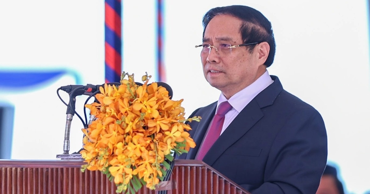 Thủ tướng Phạm Minh Chính dự lễ khai trương cửa khẩu quốc tế Tân Nam