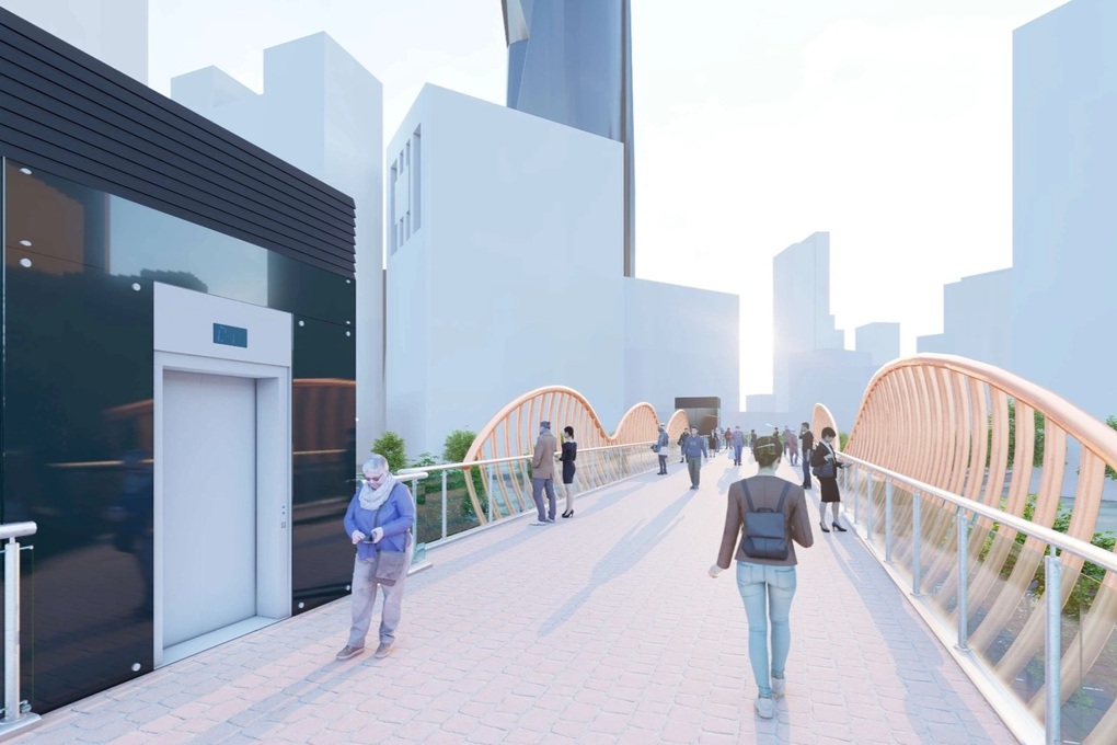 Phối cảnh 2 cầu bộ hành vượt đường Tôn Đức Thắng ở TPHCM - 3 Phối cảnh 2 cầu bộ hành vượt đường Tôn Đức Thắng ở TPHCM - 3