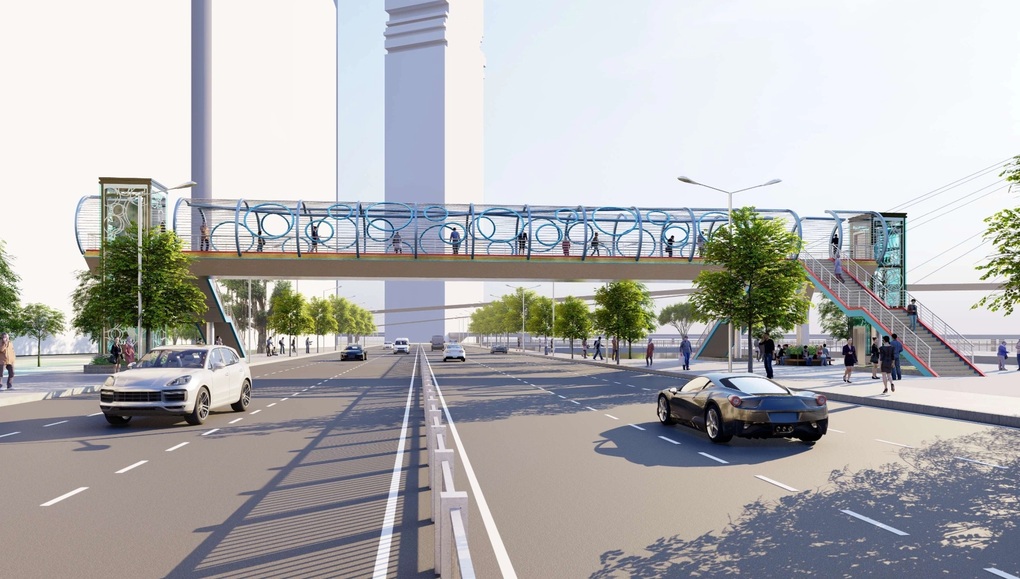 Phối cảnh 2 cầu bộ hành vượt đường Tôn Đức Thắng ở TPHCM - 5 Phối cảnh 2 cầu bộ hành vượt đường Tôn Đức Thắng ở TPHCM - 5