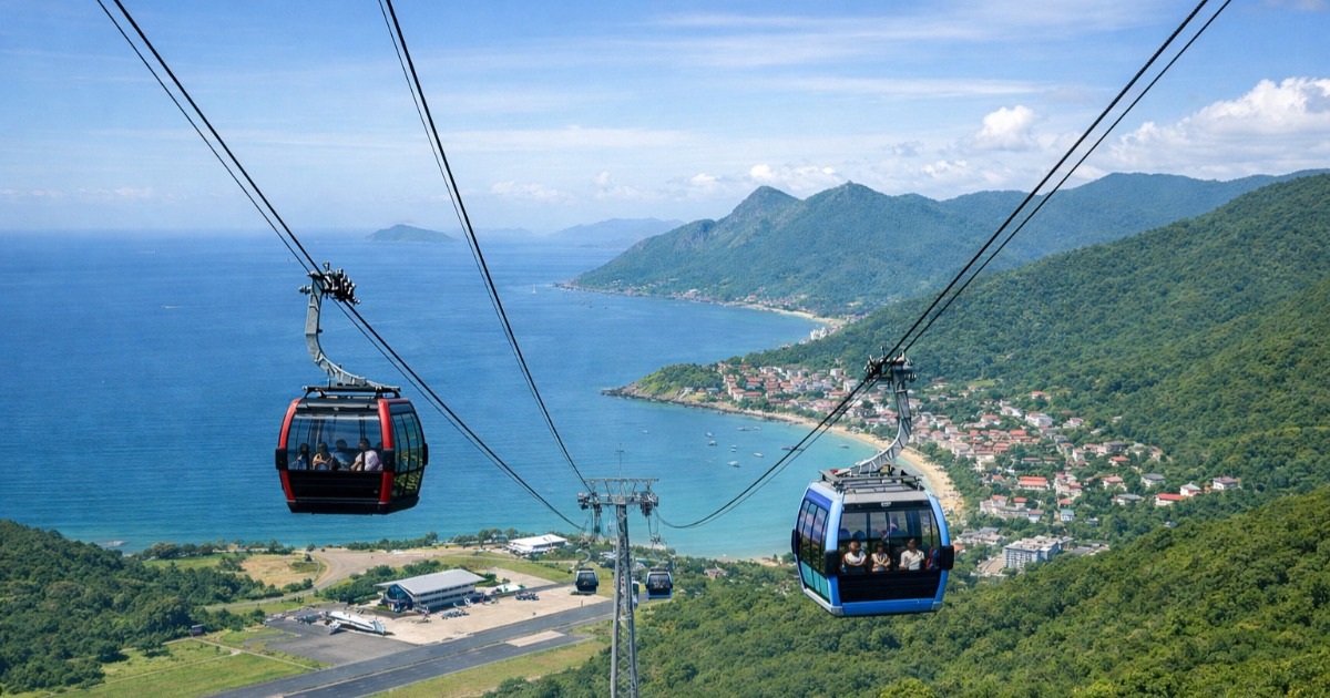 Phương án làm cáp treo nối sân bay Cỏ Ống với trung tâm Côn Đảo của TPHCM