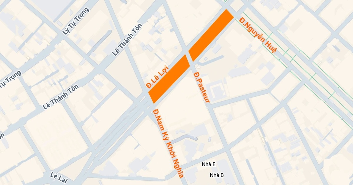 TPHCM chặn một đoạn đường Lê Lợi ở phường Sài Gòn trong 7 ngày