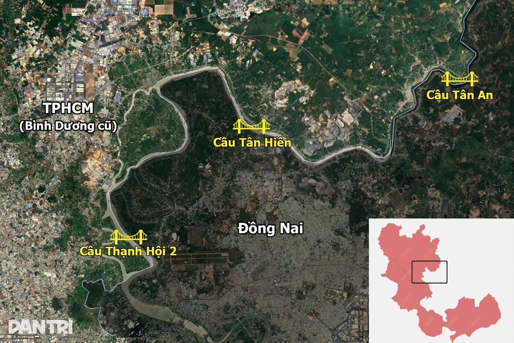 Vị trí 3 cây cầu sẽ kết nối thủ phủ công nghiệp TPHCM với Đồng Nai - 1