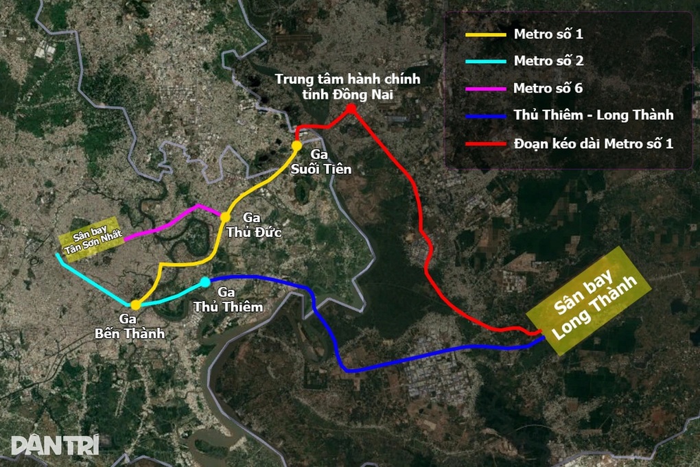 Ghép 3 dự án metro thành tuyến nối sân bay Tân Sơn Nhất - Long Thành - 1 Ghép 3 dự án metro thành tuyến nối sân bay Tân Sơn Nhất - Long Thành - 1