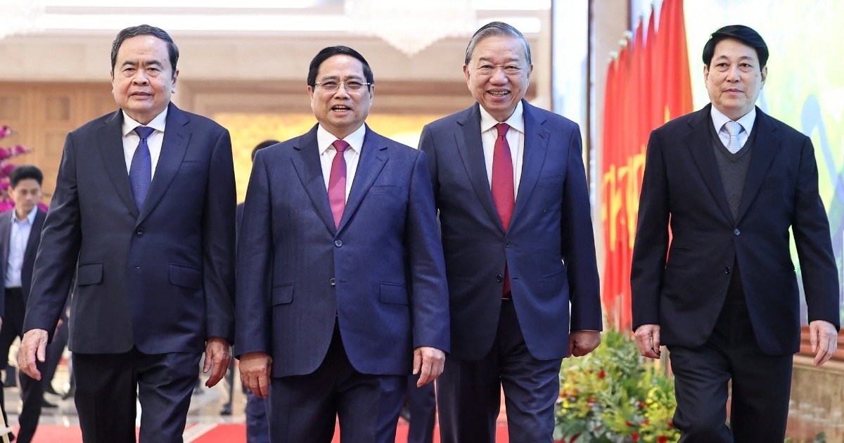 Tổng Bí thư cùng các lãnh đạo chủ chốt dự Hội nghị Chính phủ với địa phương