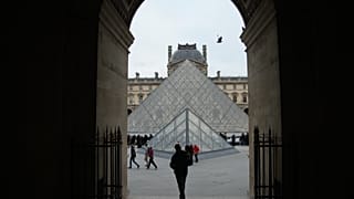 The entrance to the Louvre Museum, Wednesday 17 December 2025 in Paris (AP Photo/Christophe Ena)