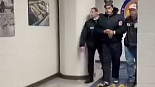 Maduro in handcuffs, walked down DEA NYPD carpet