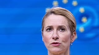 Top European diplomat Kaja Kallas speak to reportes