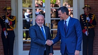 Spanish PM Pedro Sanchez and Brazilian President Lula da Silva in Madrid