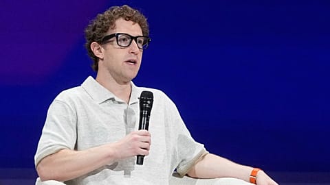 Meta Founder and CEO Mark Zuckerberg speaks at LlamaCon 2025, an AI developer conference.