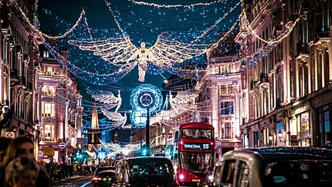 Regent Street, London, at Christmas.
