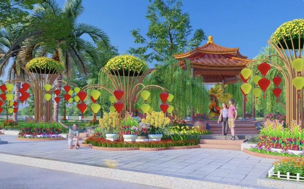 Chi hơn 6 tỷ đồng làm đường hoa Tết dọc sông Đồng Nai - 1