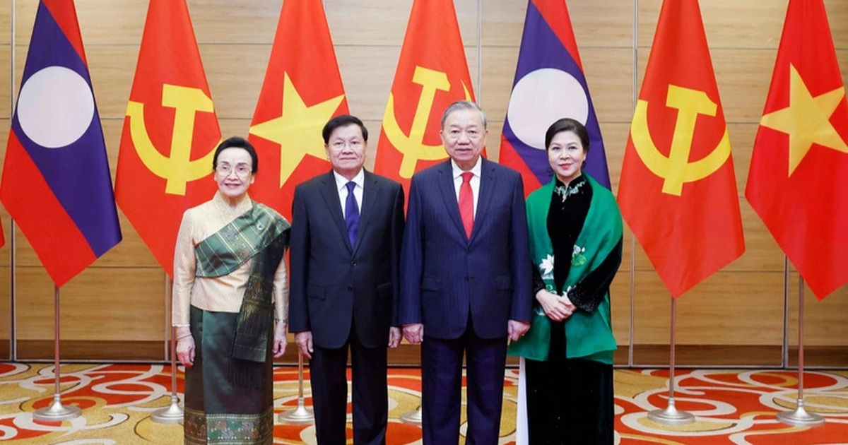 Chiêu đãi trọng thể chào mừng Tổng Bí thư, Chủ tịch nước Lào