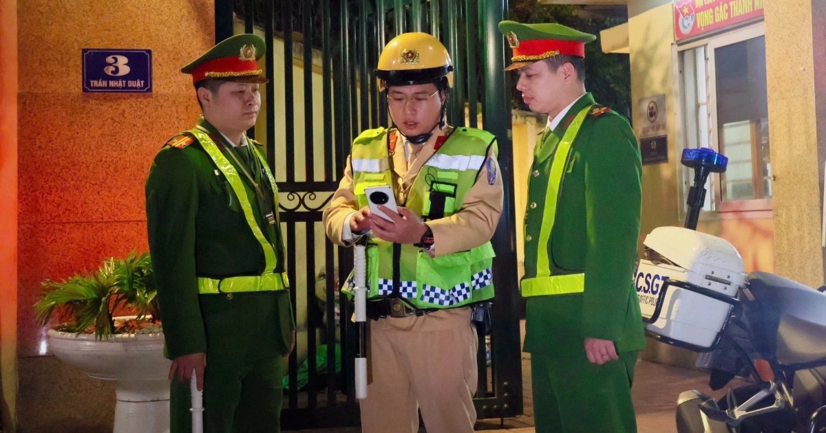 CSGT Hà Nội tuần tra kiểm soát, bảo đảm an ninh phục vụ Đại hội Đảng