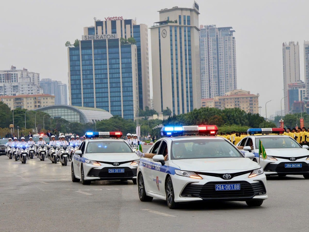 CSGT Hà Nội bảo đảm giao thông phục vụ diễn tập bảo vệ Đại hội Đảng - 2