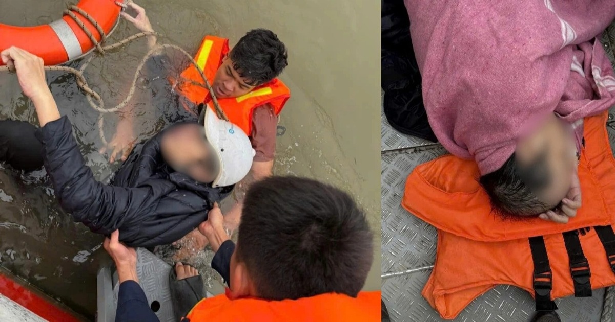 Cảnh sát cứu người đàn ông nhảy cầu Vĩnh Tuy