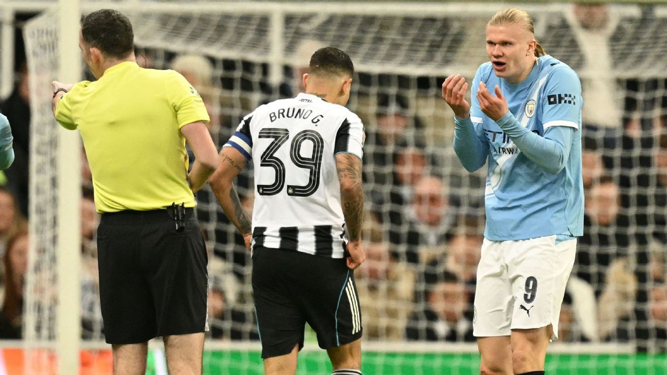 Man City’s Pep Guardiola slams refs’ treatment of Erling Haaland