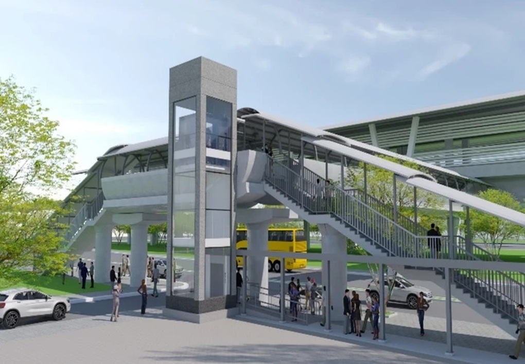 Metro số 1 TPHCM được lắp thêm thang máy cho cầu bộ hành - 1