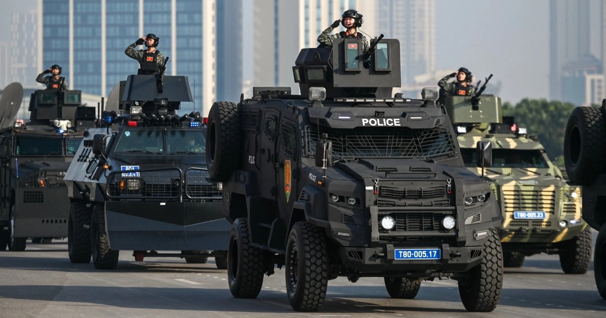 Ngắm dàn khí tài hiện đại của CAND tham gia bảo vệ Đại hội XIV của Đảng