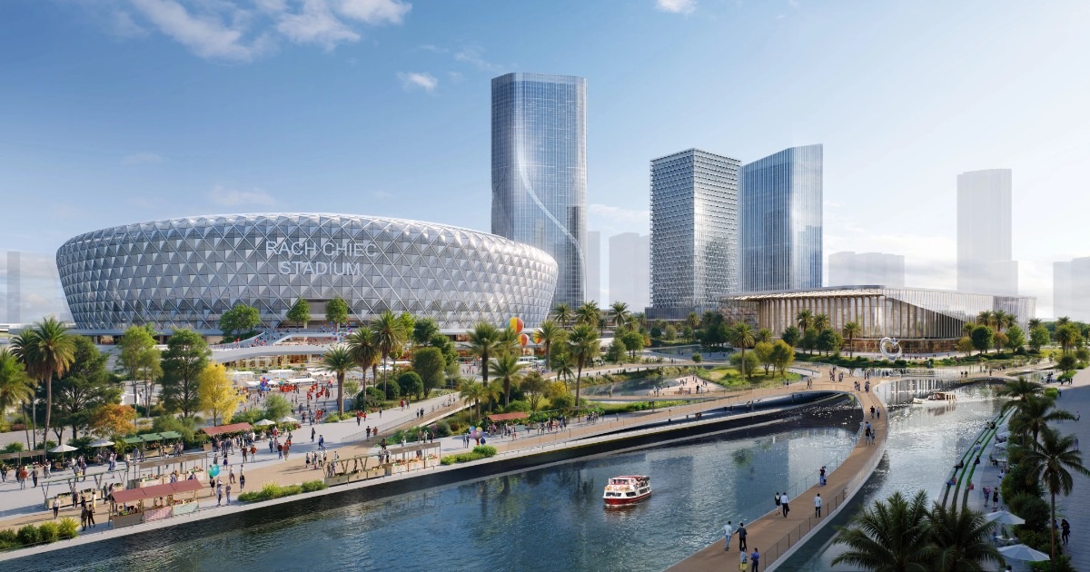 Phối cảnh dự án Khu liên hợp thể thao quốc gia Rạch Chiếc ở TPHCM