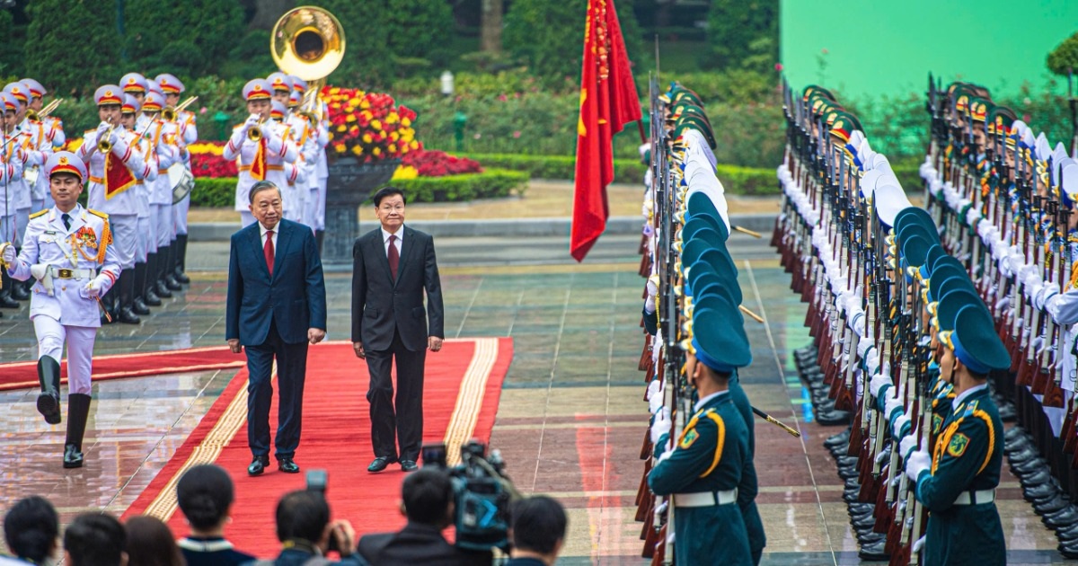 Tổng Bí thư Tô Lâm chủ trì lễ đón Tổng Bí thư, Chủ tịch nước Lào