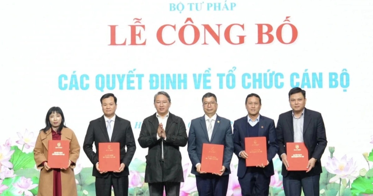 Bộ Tư pháp điều động, bổ nhiệm lãnh đạo 5 đơn vị