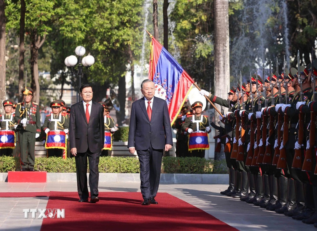 Lễ đón trọng thể Tổng Bí thư Tô Lâm tại thủ đô Vientiane của CHDCND Lào - 1