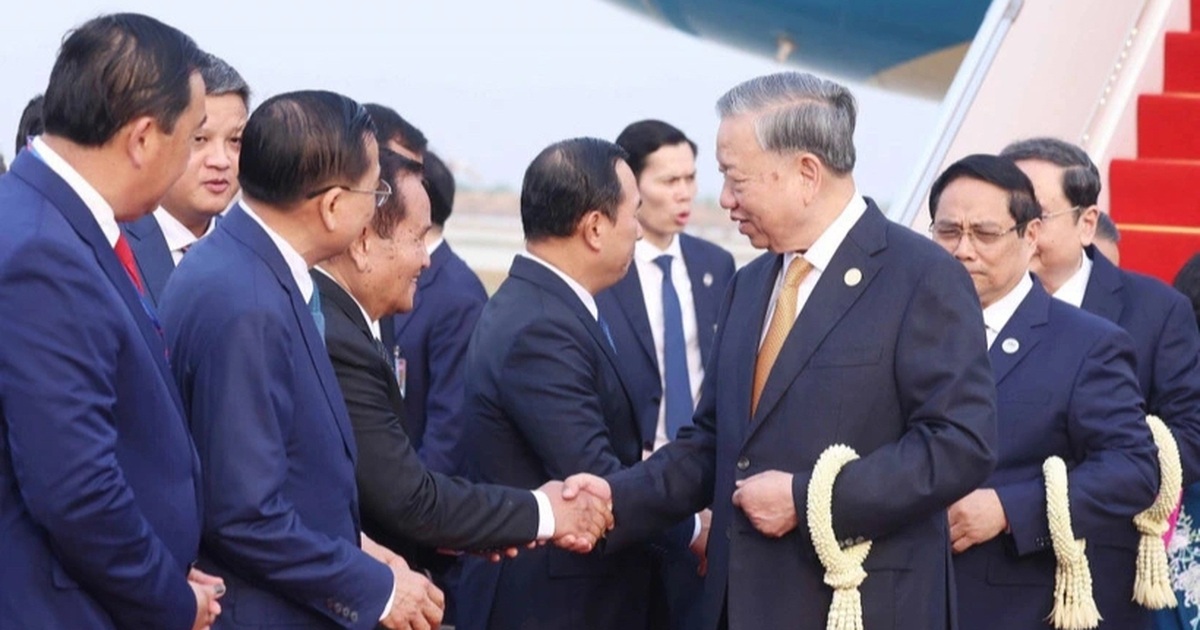 Tổng Bí thư Tô Lâm bắt đầu chuyến thăm cấp Nhà nước tới Vương quốc Campuchia