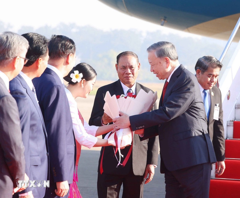 Tổng Bí thư Tô Lâm bắt đầu thăm cấp Nhà nước tới CHDCND Lào - 1