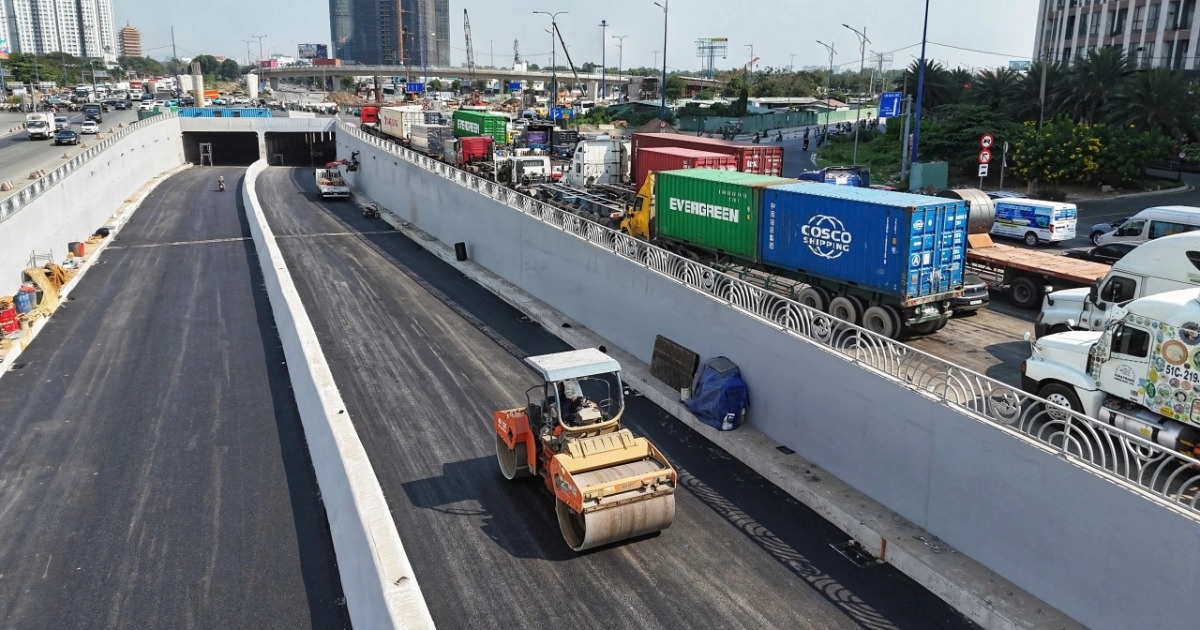 Hầm chui lớn nhất nút giao An Phú ở TPHCM trước ngày thông xe